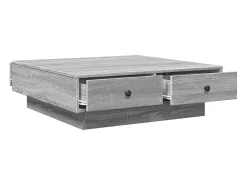 Mesa de centro madera de ingeniería gris Sonoma 90x90x28 cm