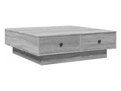 Mesa de centro madera de ingeniería gris Sonoma 90x90x28 cm