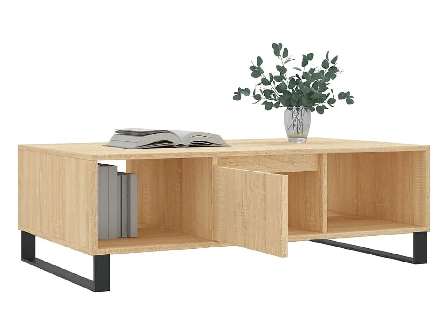 Mesa de centro madera de ingeniería roble Sonoma 104x60x35 cm