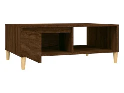 Mesa de centro madera de ingeniería roble marrón 90x60x35 cm
