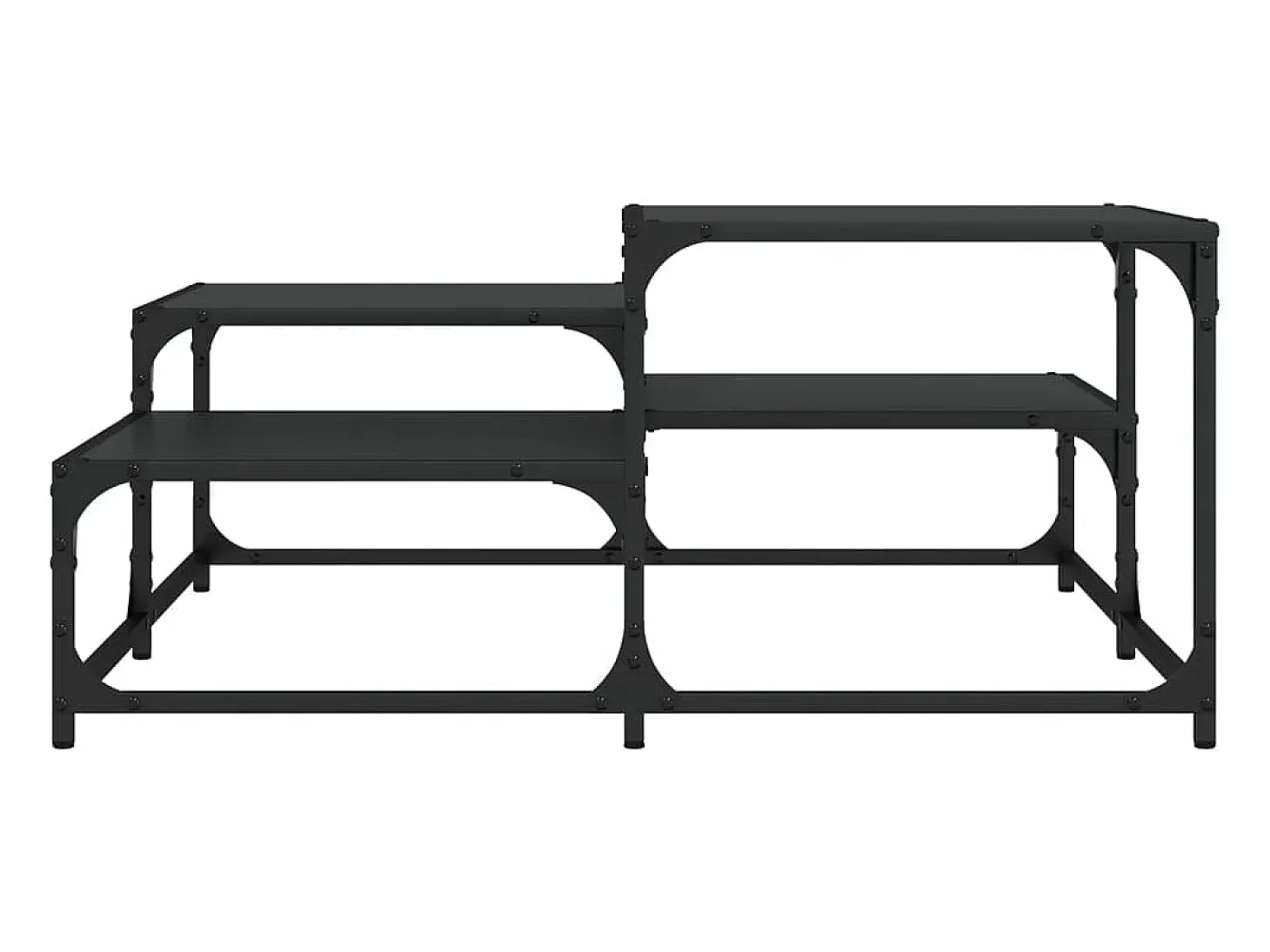 Mesa de centro madera de ingeniería negra 87,5x87,5x40 cm
