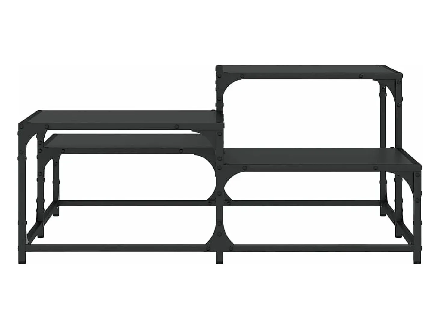 Mesa de centro madera de ingeniería negra 87,5x87,5x40 cm