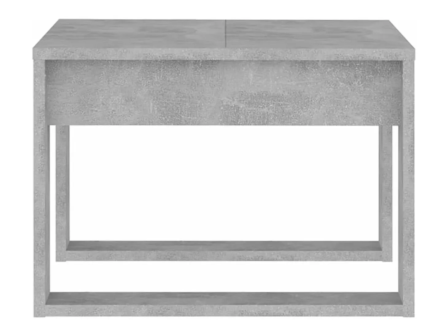 Mesa de centro madera de ingeniería gris hormigón 50x50x35 cm