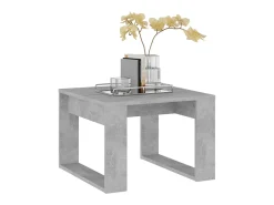 Mesa de centro madera de ingeniería gris hormigón 50x50x35 cm