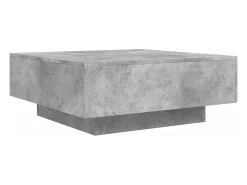 Mesa de centro madera de ingeniería gris hormigón 80x80x31 cm