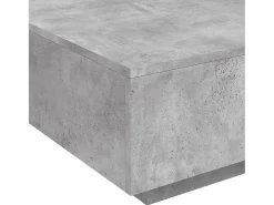 Mesa de centro madera de ingeniería gris hormigón 80x80x31 cm