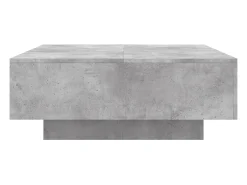 Mesa de centro madera de ingeniería gris hormigón 80x80x31 cm