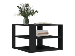 Mesa de centro madera de ingeniería negro 59,5x59,5x40 cm