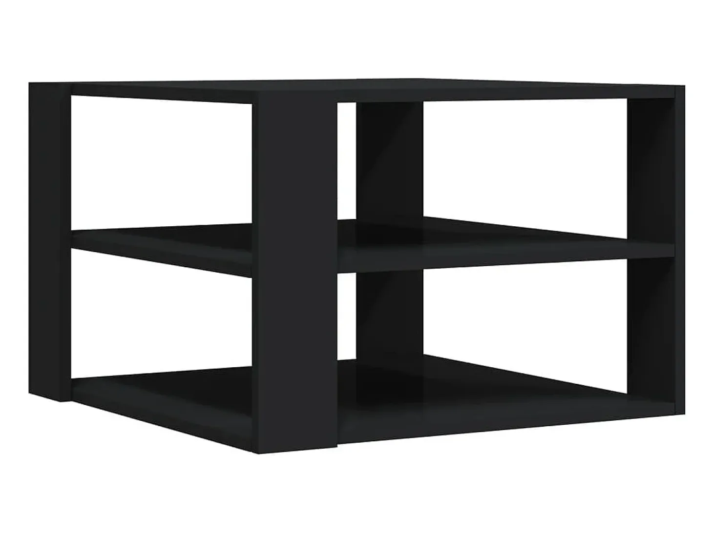 Mesa de centro madera de ingeniería negro 59,5x59,5x40 cm