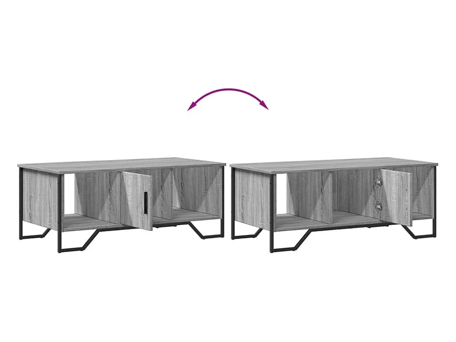 Mesa de centro madera de ingeniería gris Sonoma 100x51x40 cm
