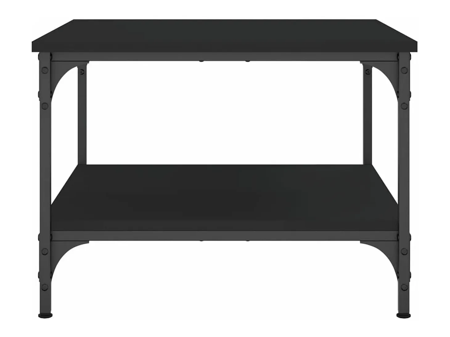 Mesa de centro madera de ingeniería negro 55x55x40 cm