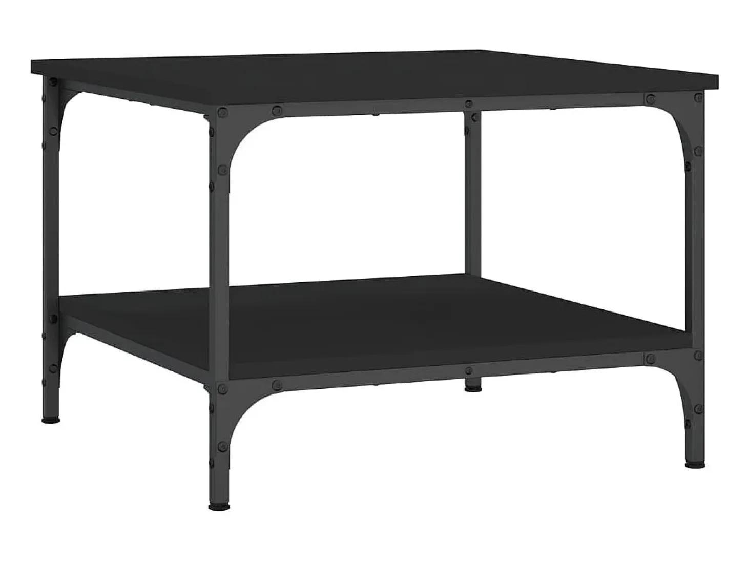 Mesa de centro madera de ingeniería negro 55x55x40 cm