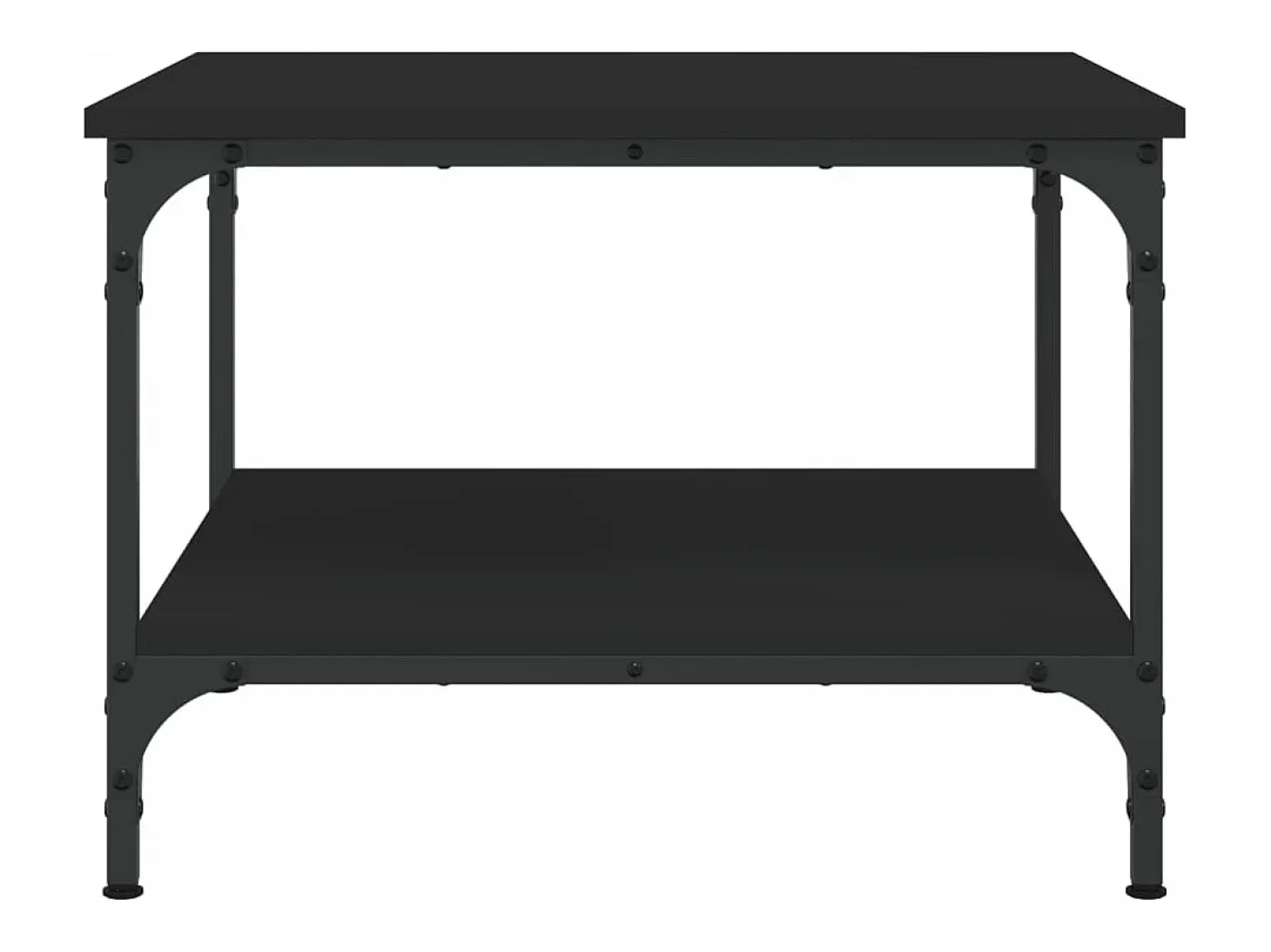 Mesa de centro madera de ingeniería negro 55x55x40 cm