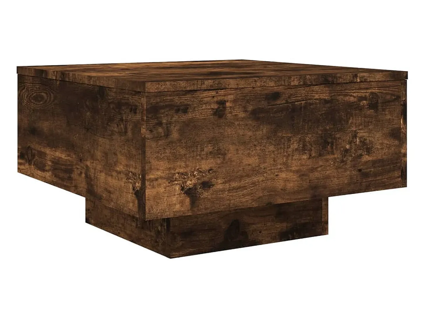 Mesa de centro madera de ingeniería roble ahumado 55x55x31 cm