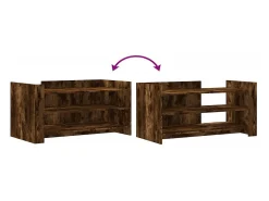 Mesa de centro madera de ingeniería roble ahumado 100x50x50 cm