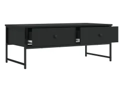 Mesa de centro madera de ingeniería negro 101x49x39,5 cm