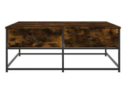 Mesa de centro madera de ingeniería roble ahumado 100x99x40 cm