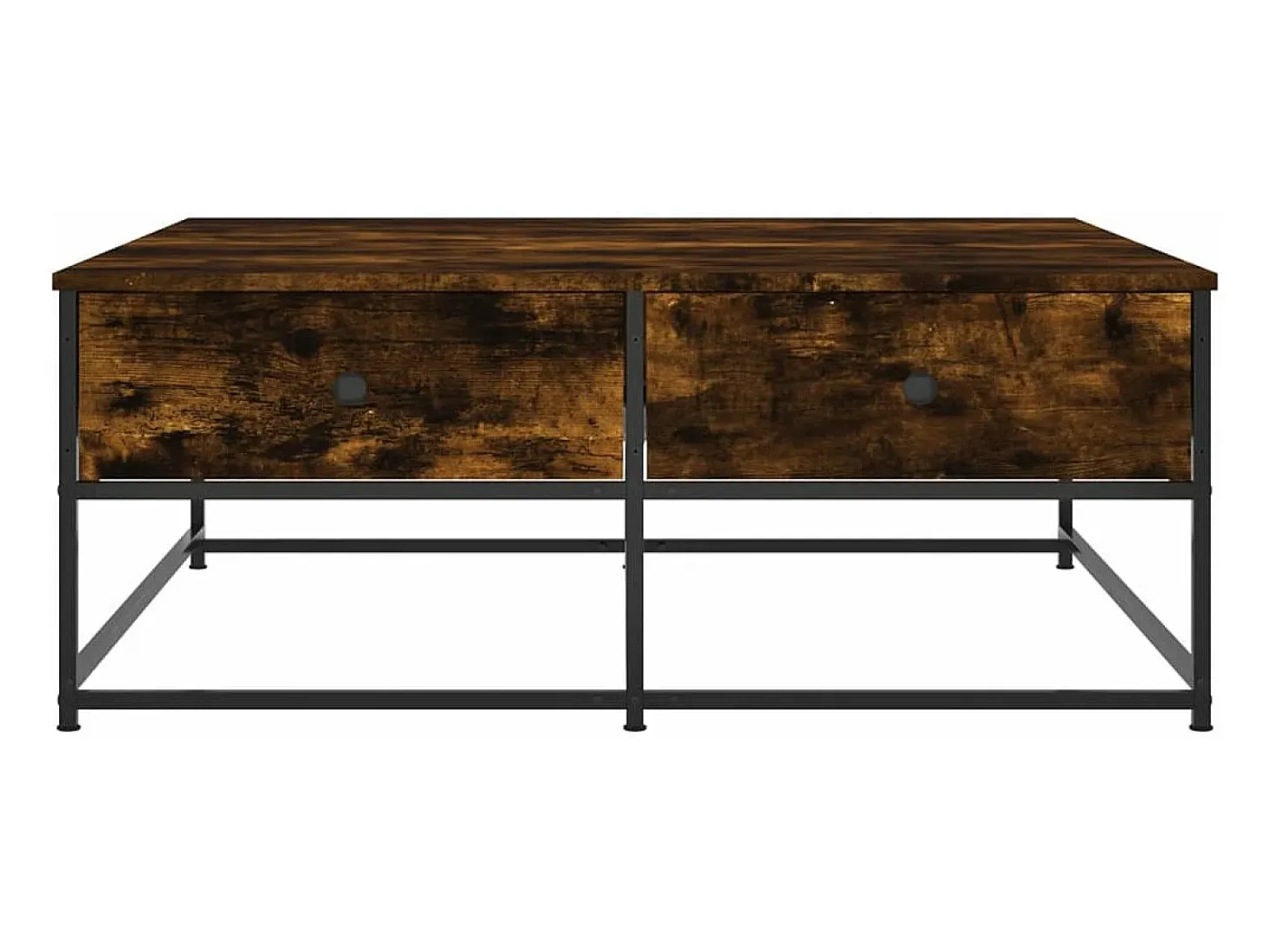 Mesa de centro madera de ingeniería roble ahumado 100x99x40 cm