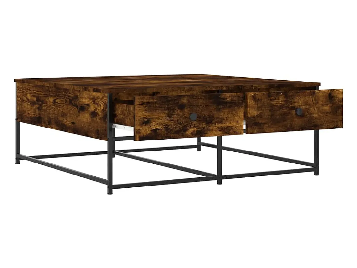 Mesa de centro madera de ingeniería roble ahumado 100x99x40 cm