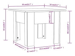 Mesa de centro madera de ingeniería roble Sonoma 55x55x42 cm