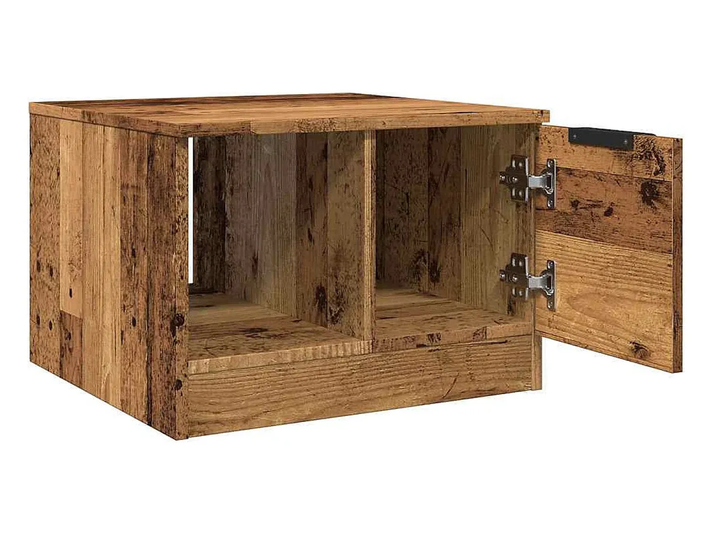 Mesa de centro madera de ingeniería envejecida 50x50x36 cm
