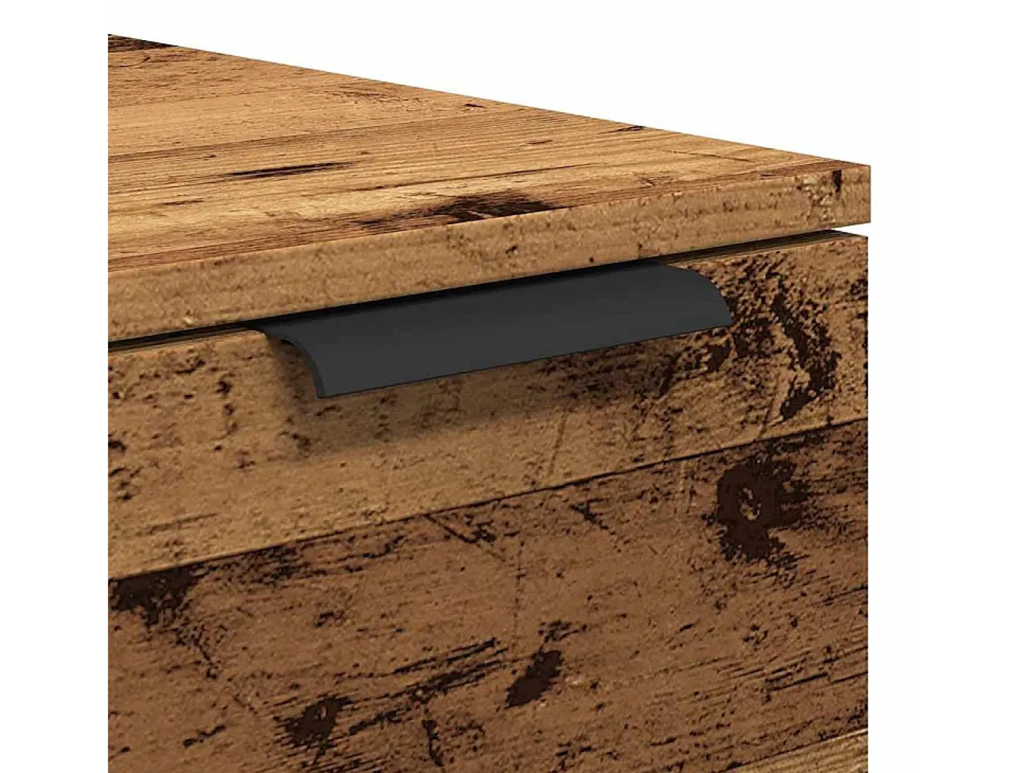 Mesa de centro madera de ingeniería envejecida 50x50x36 cm