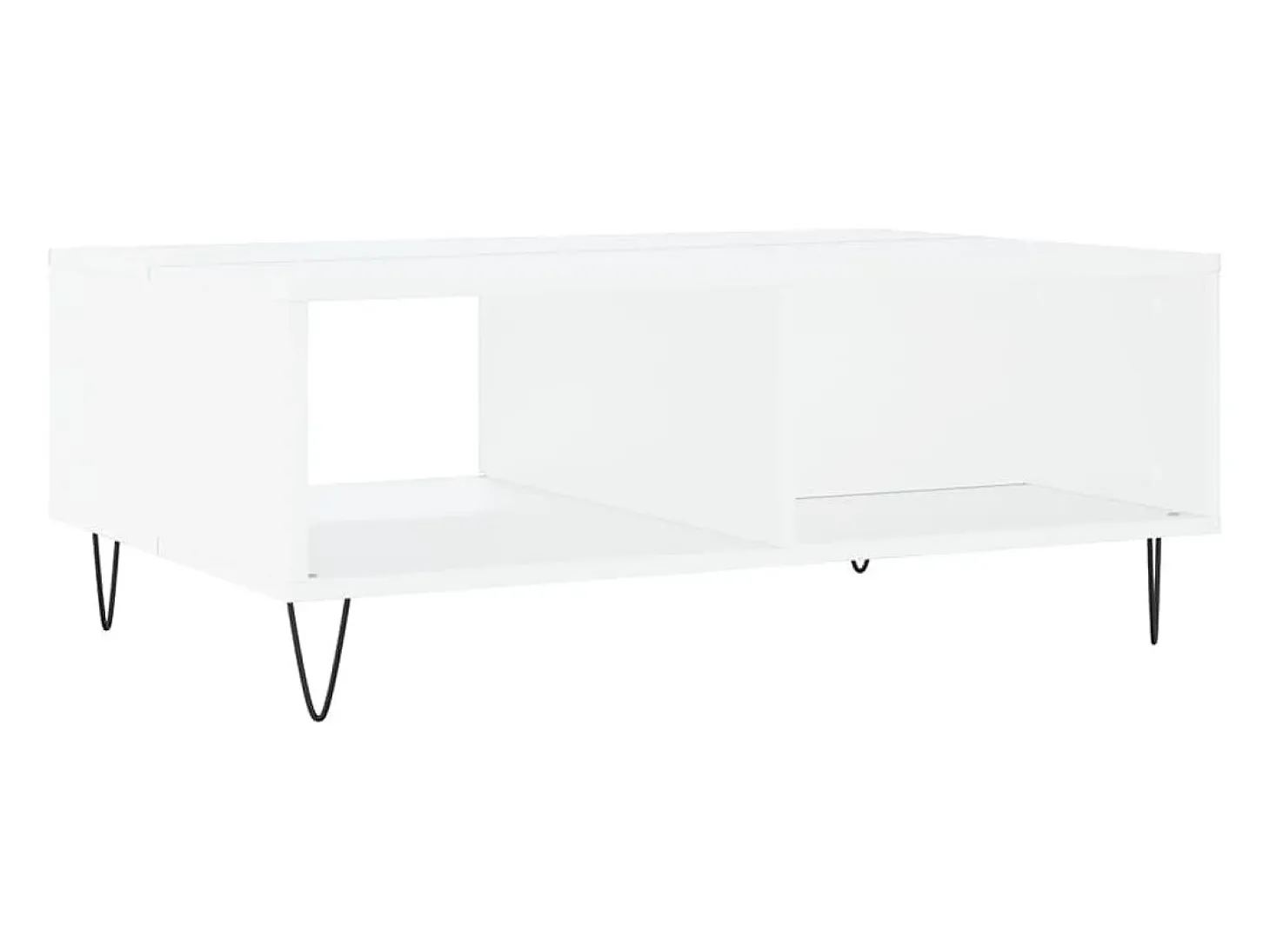 Mesa de centro madera de ingeniería blanco 90x60x35 cm