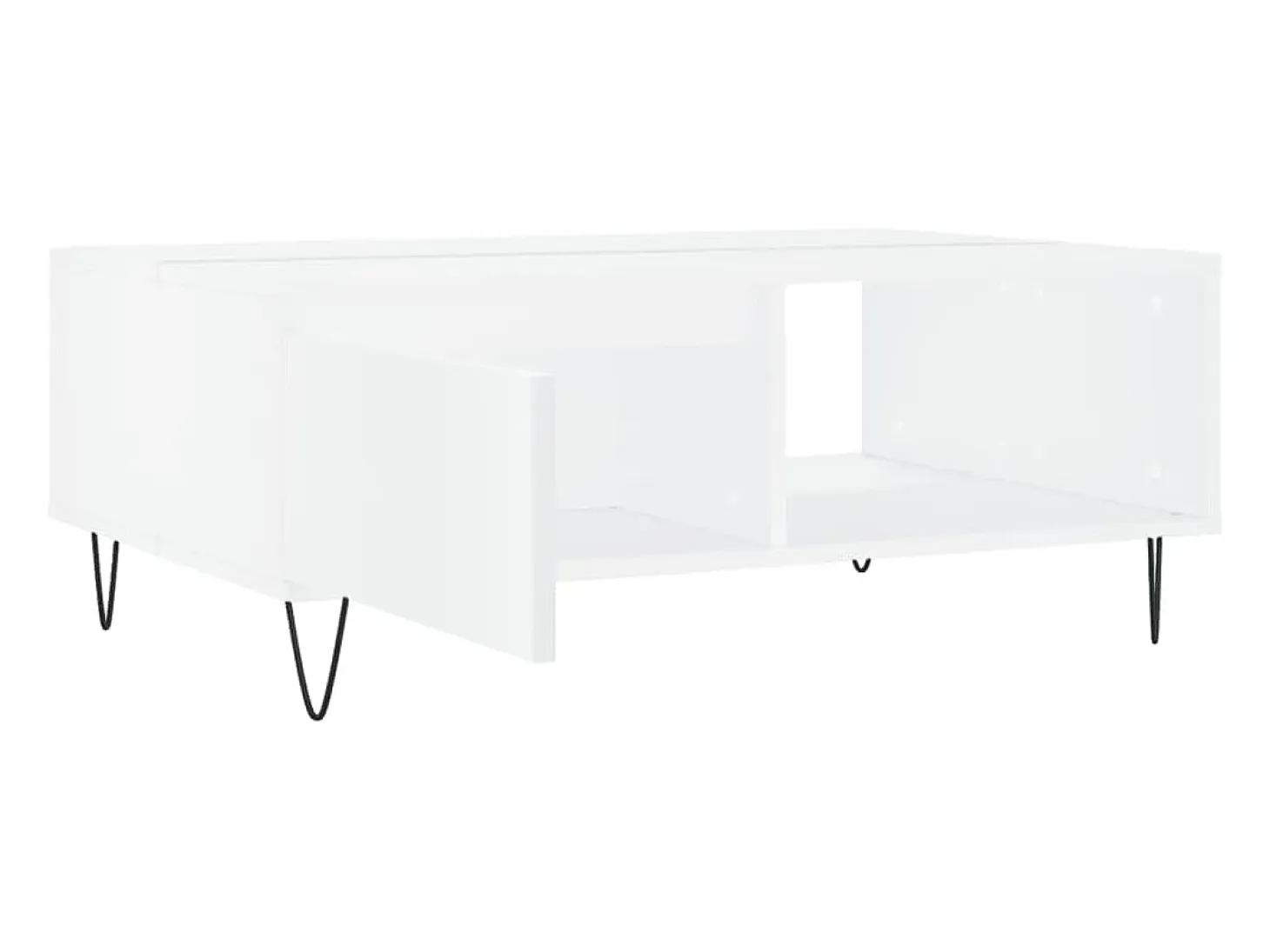 Mesa de centro madera de ingeniería blanco 90x60x35 cm