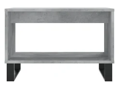 Mesa de centro madera de ingeniería gris hormigón 60x50x40 cm