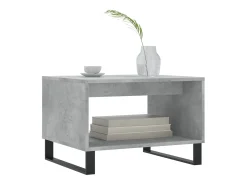 Mesa de centro madera de ingeniería gris hormigón 60x50x40 cm