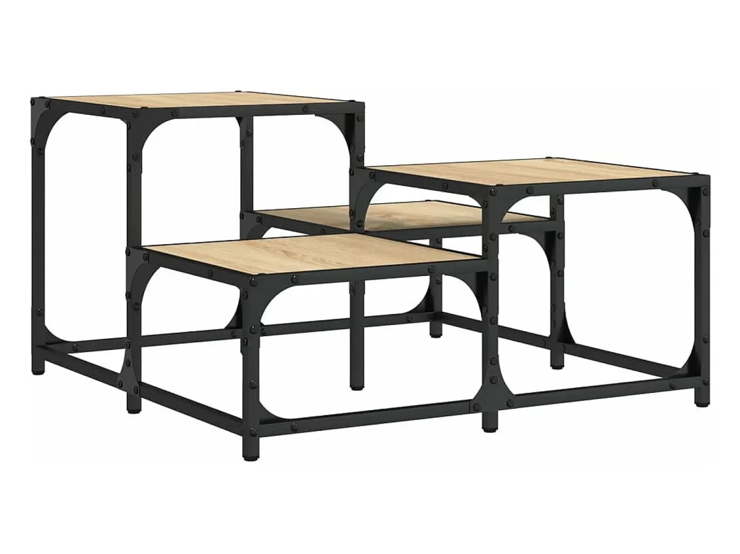 Mesa de centro madera de ingeniería roble Sonoma 68x68x40 cm