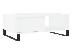 Mesa de centro madera de ingeniería blanco 90x60x35 cm