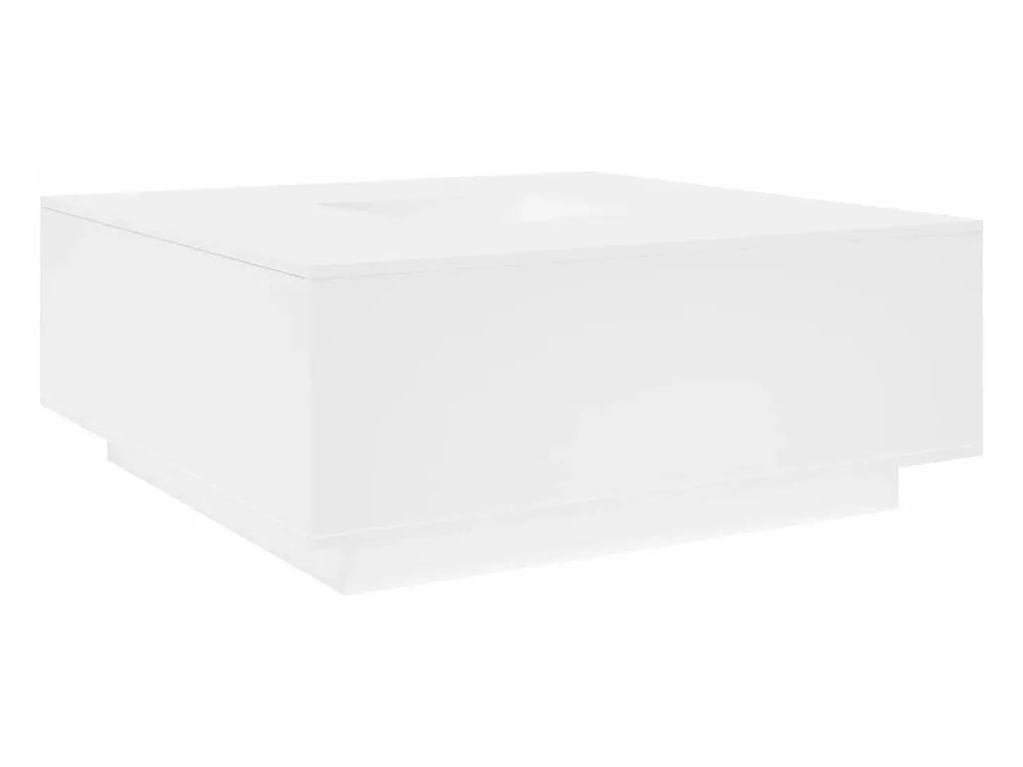 Mesa de centro madera de ingeniería blanca 100x100x40 cm