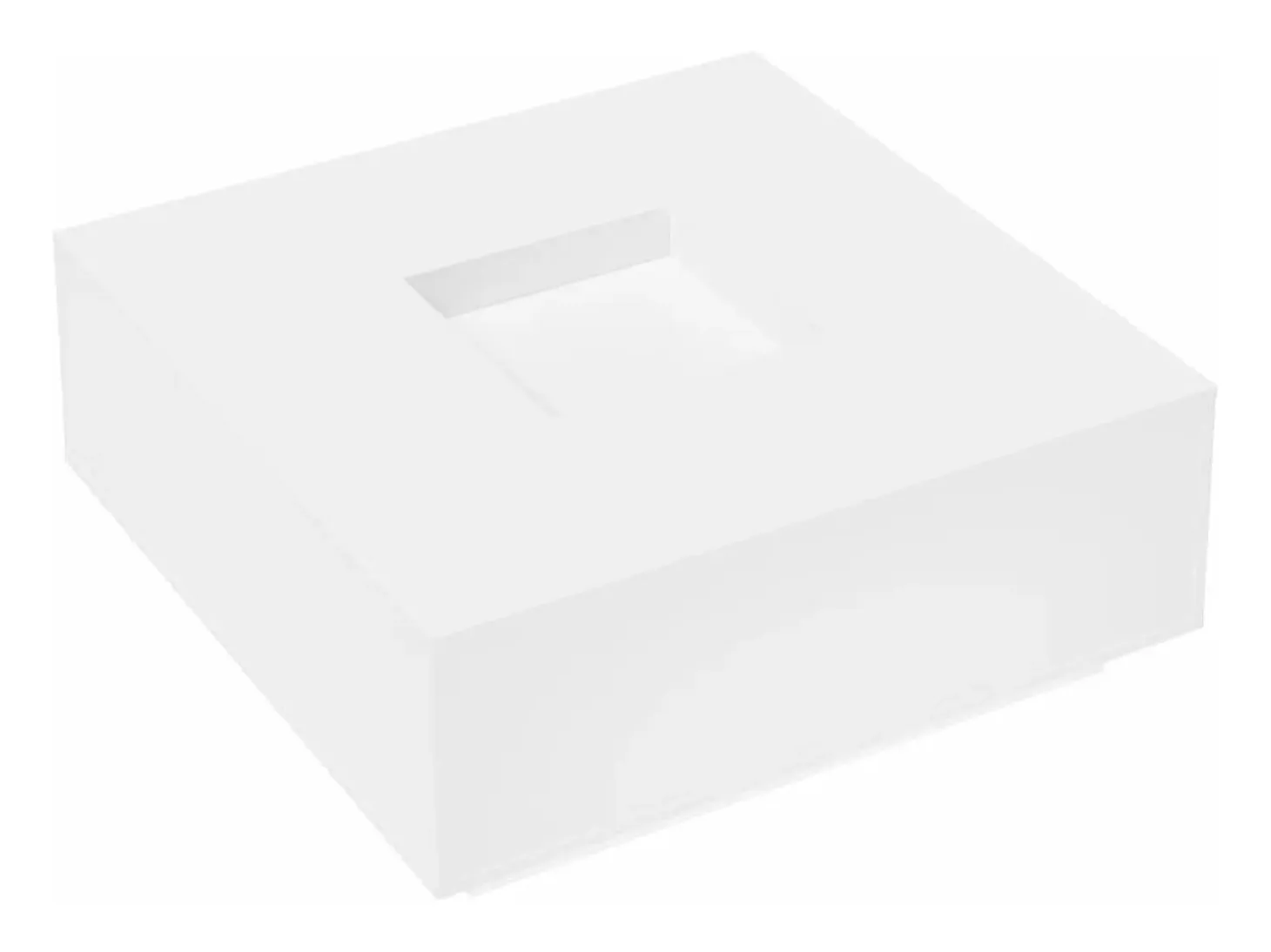 Mesa de centro madera de ingeniería blanca 100x100x40 cm