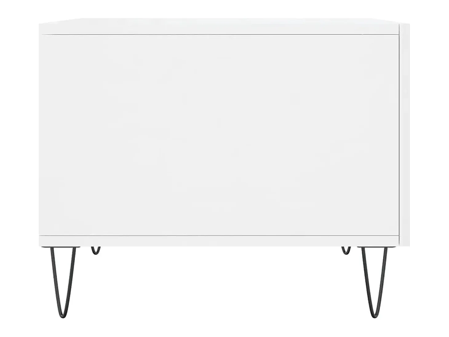 Mesa de centro madera de ingeniería brillo blanco 50x50x40 cm