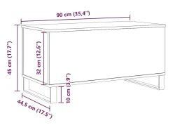 Mesa de centro madera de ingeniería roble artisan 90x44,5x45 cm