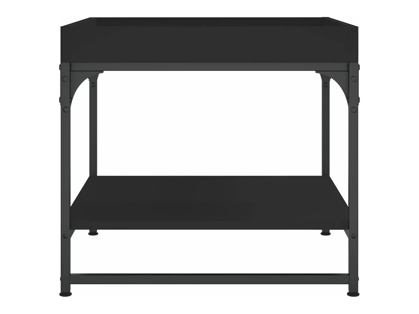 Mesa de centro madera de ingeniería negro 49,5x49,5x45 cm