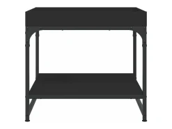 Mesa de centro madera de ingeniería negro 49,5x49,5x45 cm