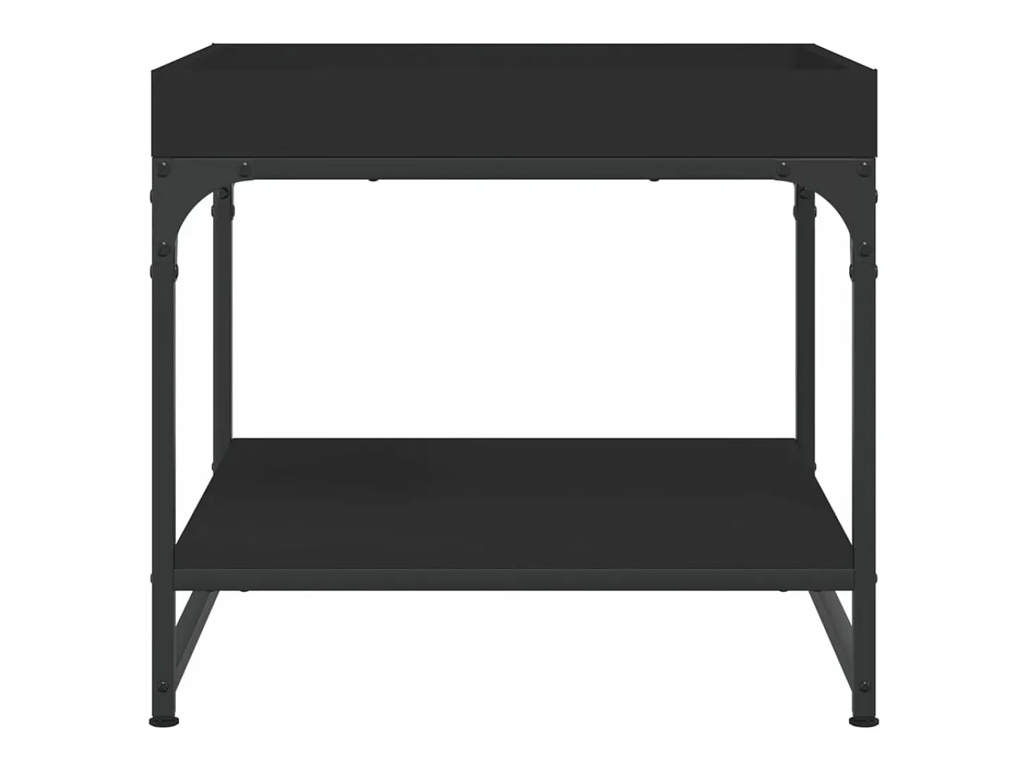 Mesa de centro madera de ingeniería negro 49,5x49,5x45 cm