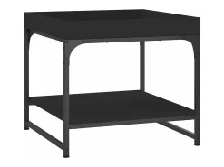 Mesa de centro madera de ingeniería negro 49,5x49,5x45 cm