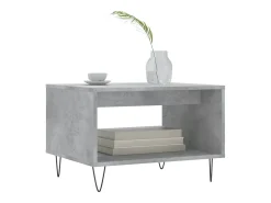 Mesa de centro madera de ingeniería gris hormigón 60x50x40 cm