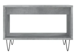 Mesa de centro madera de ingeniería gris hormigón 60x50x40 cm