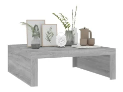 Mesa de centro madera de ingeniería gris Sonoma 100x100x35 cm