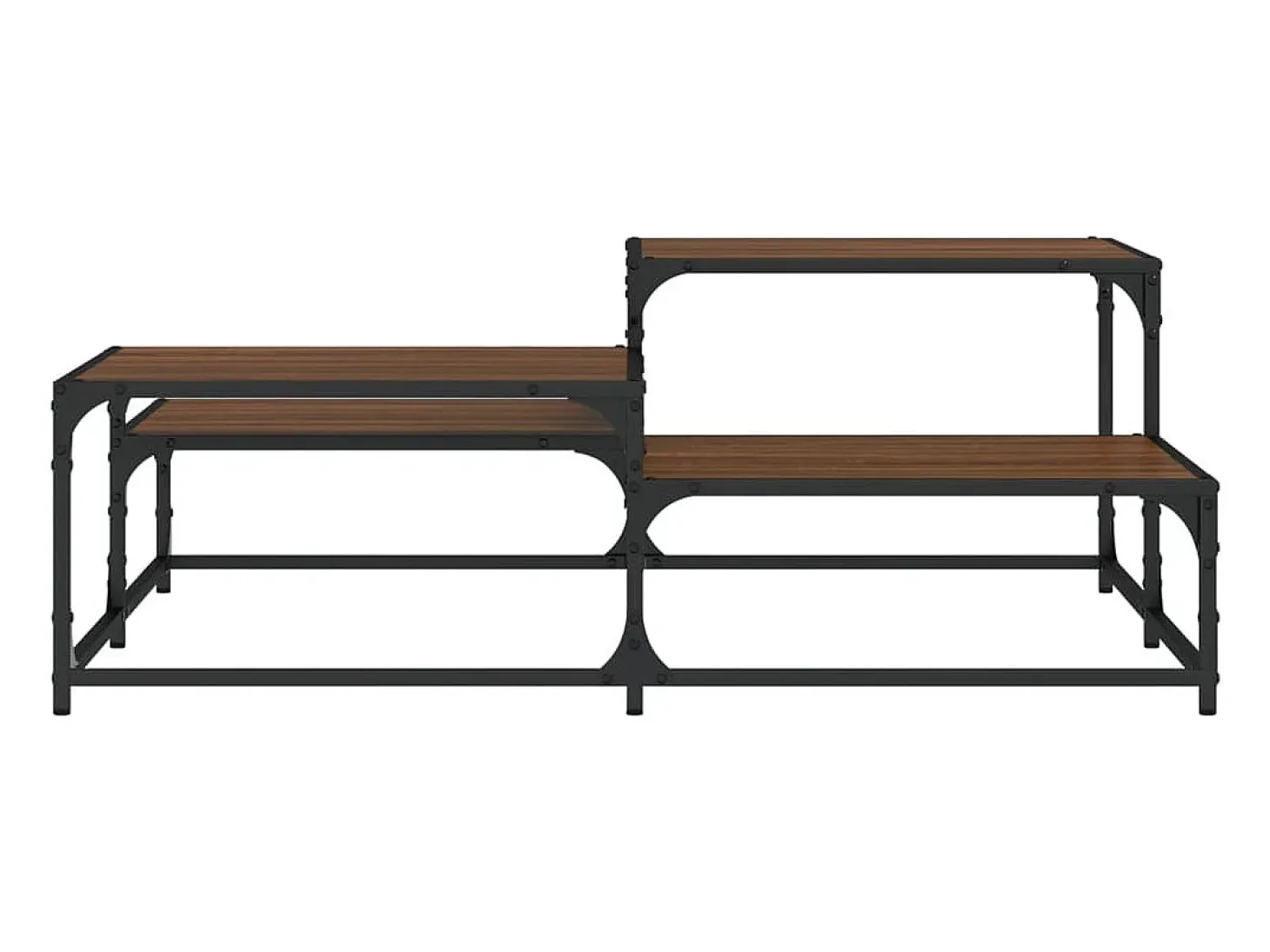 Mesa de centro madera de ingeniería roble marrón 107x107x40 cm
