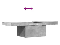Mesa de centro madera de ingeniería gris hormigón 100x55x40 cm
