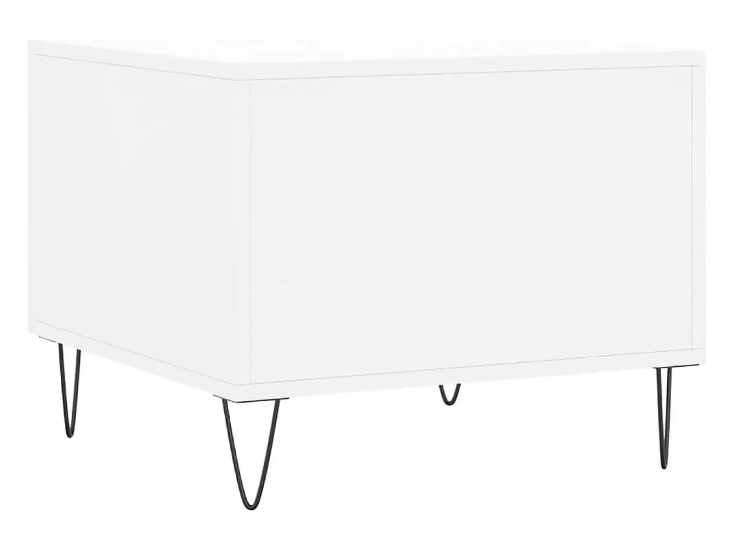 Mesa de centro madera de ingeniería blanca 50x50x40 cm