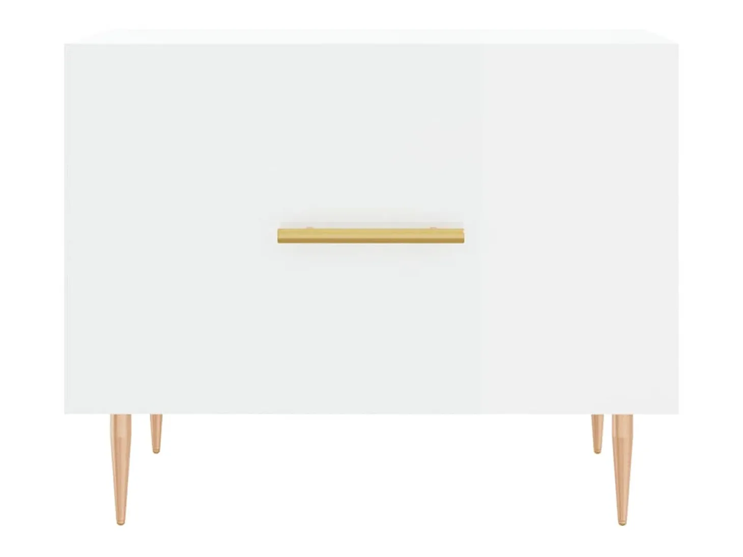 Mesa de centro madera de ingeniería brillo blanco 50x50x40 cm