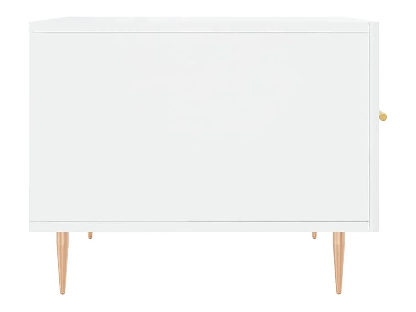 Mesa de centro madera de ingeniería brillo blanco 50x50x40 cm
