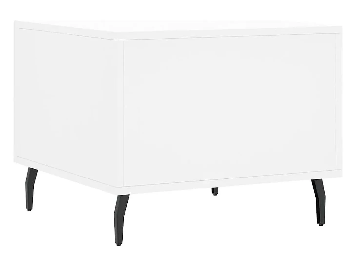 Mesa de centro madera de ingeniería blanca 50x50x40 cm