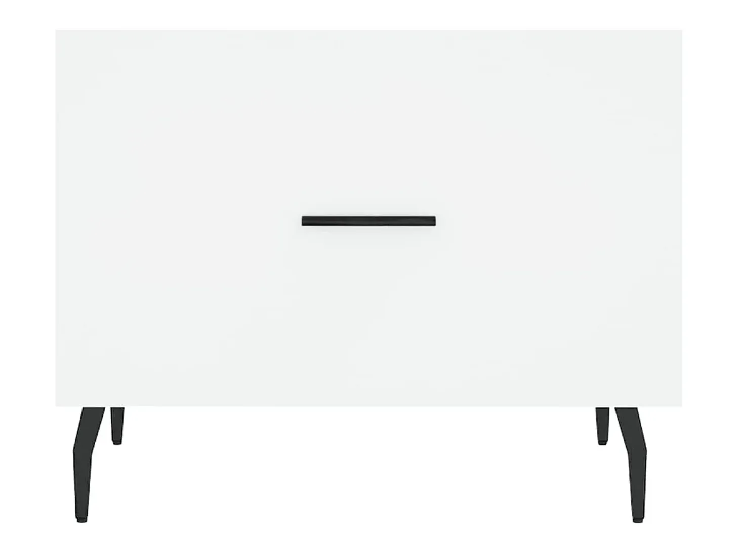 Mesa de centro madera de ingeniería blanca 50x50x40 cm